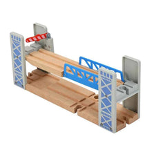 Charger l'image dans la galerie, Ensemble de jouets ferroviaires en bois, pont à Double pont en bois, accessoires en bois, modèle de passage, jouets pour enfants