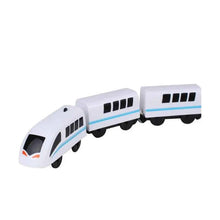 Charger l'image dans la galerie, Train électrique en bois pour enfants, jouet, modèle de Train adapté aux pistes de voiture en bois, cadeau d'anniversaire et de noël, nouvelle collection