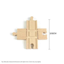 Charger l'image dans la galerie, Composants de voie de Train en bois, ensemble de voies de Train en hêtre, jouets de Train pour enfants, accessoires de chemin de fer, jouets de Train de marque compatibles pour enfants