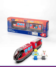 Charger l'image dans la galerie, Ensemble de jouets de Train électrique en bois, Locomotive de voiture électrique, fente moulée sous pression, adaptée à toutes les pistes ferrées de marque en bois pour enfants