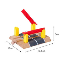 Charger l'image dans la galerie, Composants de voie de Train en bois, ensemble de voies de Train en hêtre, jouets de Train pour enfants, accessoires de chemin de fer, jouets de Train de marque compatibles pour enfants