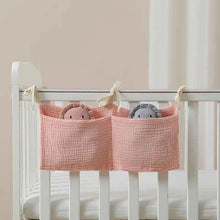 Charger l'image dans la galerie, Organisateur de berceau de pépinière pour bébé, empileur de caddie à couches, rangement suspendu Portable pour couches, lingettes, essentiels pour bébé, Table à langer