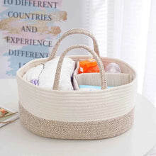Charger l'image dans la galerie, Sac de voyage multifonctionnel Portable pour maman, sac à couches en corde de coton, sac de rangement de couches, panier de rangement de couches pour bébé