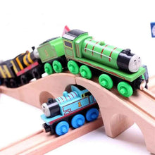 Charger l'image dans la galerie, Composants de voie de Train en bois, ensemble de voies de Train en hêtre, jouets de Train pour enfants, accessoires de chemin de fer, jouets de Train de marque compatibles pour enfants