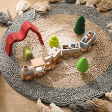 Charger l'image dans la galerie, Train en bois jouet d'anniversaire jouets Montessori jouets éducatifs pour bébé chariot en bois jouets d'apprentissage pour bébé nombre de jouets pour bébé en bois