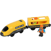 Charger l'image dans la galerie, Train électrique en bois pour enfants, jouet, modèle de Train adapté aux pistes de voiture en bois, cadeau d'anniversaire et de noël, nouvelle collection
