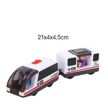 Charger l'image dans la galerie, Train électrique en bois pour enfants, jouet, modèle de Train adapté aux pistes de voiture en bois, cadeau d'anniversaire et de noël, nouvelle collection
