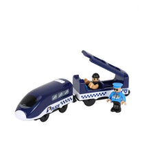 Charger l'image dans la galerie, Train électrique en bois pour enfants, jouet, modèle de Train adapté aux pistes de voiture en bois, cadeau d'anniversaire et de noël, nouvelle collection
