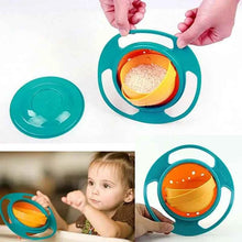 Charger l'image dans la galerie, Bol gyroscopique universel pour enfants, rotation à 360 degrés, anti-déversement, conception pratique, équilibre rotatif, plats d'alimentation solides, assiette, vaisselle
