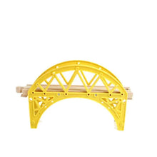 Charger l'image dans la galerie, Ensemble de jouets ferroviaires en bois, pont à Double pont en bois, accessoires en bois, modèle de passage, jouets pour enfants
