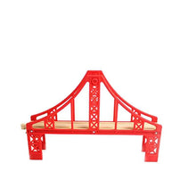Charger l'image dans la galerie, Ensemble de jouets ferroviaires en bois, pont à Double pont en bois, accessoires en bois, modèle de passage, jouets pour enfants
