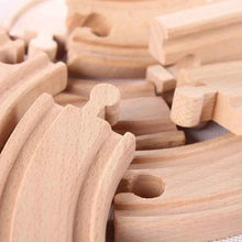 Charger l'image dans la galerie, Composants de voie de Train en bois, ensemble de voies de Train en hêtre, jouets de Train pour enfants, accessoires de chemin de fer, jouets de Train de marque compatibles pour enfants
