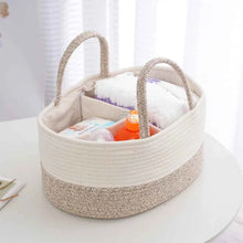 Charger l'image dans la galerie, Sac de voyage multifonctionnel Portable pour maman, sac à couches en corde de coton, sac de rangement de couches, panier de rangement de couches pour bébé

