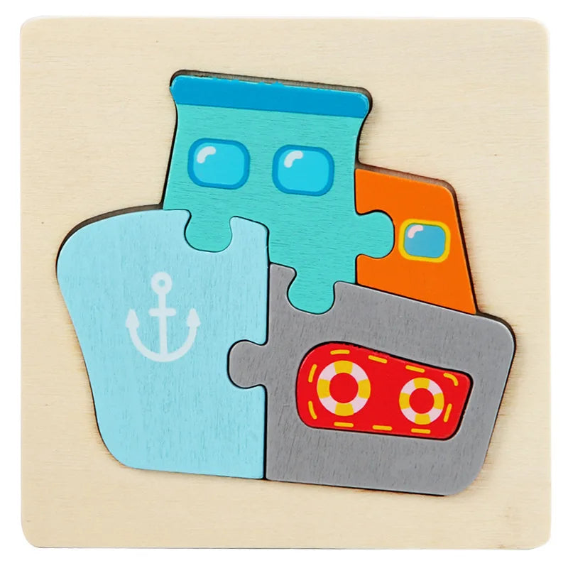 Puzzle éducatif 3D en Bois pour Enfants