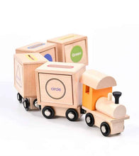 Charger l'image dans la galerie, Ensemble de Train magnétique en bois, jouets éducatifs précoces pour enfants, jeu de tri des couleurs et des formes, jouet de développement de la motricité Fine
