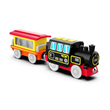 Charger l'image dans la galerie, Ensemble de jouets de Train électrique en bois, Locomotive de voiture électrique, fente moulée sous pression, adaptée à toutes les pistes ferrées de marque en bois pour enfants
