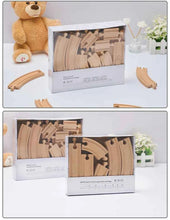 Charger l'image dans la galerie, Ensemble de rails de Train en bois de hêtre, accessoires de chemin de fer adaptés à toutes les marques, jouets éducatifs pour enfants, nouvelle collection
