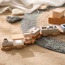 Charger l'image dans la galerie, Train en bois jouet d'anniversaire jouets Montessori jouets éducatifs pour bébé chariot en bois jouets d'apprentissage pour bébé nombre de jouets pour bébé en bois
