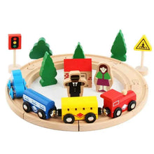 Charger l'image dans la galerie, Composants de voie de Train en bois, ensemble de voies de Train en hêtre, jouets de Train pour enfants, accessoires de chemin de fer, jouets de Train de marque compatibles pour enfants
