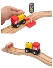 Charger l'image dans la galerie, Ensemble de rails de Train en bois de hêtre, accessoires de chemin de fer adaptés à toutes les marques, jouets éducatifs pour enfants, nouvelle collection
