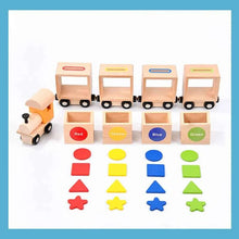 Charger l'image dans la galerie, Ensemble de Train magnétique en bois, jouets éducatifs précoces pour enfants, jeu de tri des couleurs et des formes, jouet de développement de la motricité Fine
