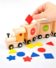 Charger l'image dans la galerie, Ensemble de Train magnétique en bois, jouets éducatifs précoces pour enfants, jeu de tri des couleurs et des formes, jouet de développement de la motricité Fine
