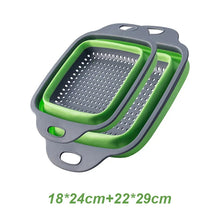 Charger l&#39;image dans la galerie, PASSINO Passoire de cuisine pliable en silicone 2 pièces
