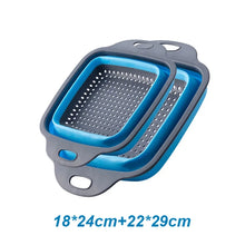 Charger l&#39;image dans la galerie, PASSINO Passoire de cuisine pliable en silicone 2 pièces
