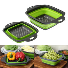 Charger l&#39;image dans la galerie, PASSINO Passoire de cuisine pliable en silicone 2 pièces
