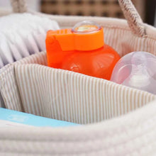 Charger l'image dans la galerie, Sac de voyage multifonctionnel Portable pour maman, sac à couches en corde de coton, sac de rangement de couches, panier de rangement de couches pour bébé
