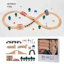 Charger l'image dans la galerie, Ensemble de rails de Train en bois de hêtre, accessoires de chemin de fer adaptés à toutes les marques, jouets éducatifs pour enfants, nouvelle collection
