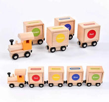 Charger l'image dans la galerie, Ensemble de Train magnétique en bois, jouets éducatifs précoces pour enfants, jeu de tri des couleurs et des formes, jouet de développement de la motricité Fine
