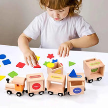 Charger l'image dans la galerie, Ensemble de Train magnétique en bois, jouets éducatifs précoces pour enfants, jeu de tri des couleurs et des formes, jouet de développement de la motricité Fine
