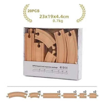 Charger l'image dans la galerie, Ensemble de rails de Train en bois de hêtre, accessoires de chemin de fer adaptés à toutes les marques, jouets éducatifs pour enfants, nouvelle collection

