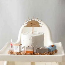 Charger l'image dans la galerie, Train en bois jouet d'anniversaire jouets Montessori jouets éducatifs pour bébé chariot en bois jouets d'apprentissage pour bébé nombre de jouets pour bébé en bois
