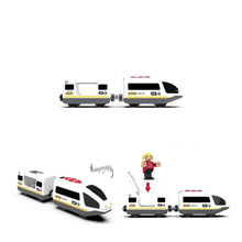 Charger l'image dans la galerie, Ensemble de jouets de Train électrique en bois, Locomotive de voiture électrique, fente moulée sous pression, adaptée à toutes les pistes ferrées de marque en bois pour enfants
