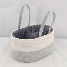 Charger l'image dans la galerie, Sac de voyage multifonctionnel Portable pour maman, sac à couches en corde de coton, sac de rangement de couches, panier de rangement de couches pour bébé
