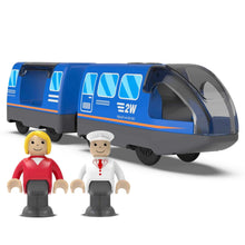 Charger l'image dans la galerie, Ensemble de jouets de Train électrique en bois, Locomotive de voiture électrique, fente moulée sous pression, adaptée à toutes les pistes ferrées de marque en bois pour enfants
