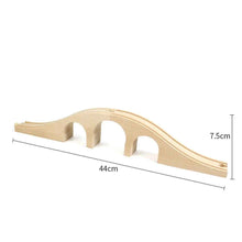 Charger l'image dans la galerie, Composants de voie de Train en bois, ensemble de voies de Train en hêtre, jouets de Train pour enfants, accessoires de chemin de fer, jouets de Train de marque compatibles pour enfants
