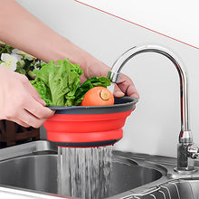 Charger l&#39;image dans la galerie, PASSINO Passoire de cuisine pliable en silicone 2 pièces
