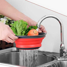 Charger l'image dans la galerie, PASSINO Passoire de cuisine pliable en silicone 2 pièces
