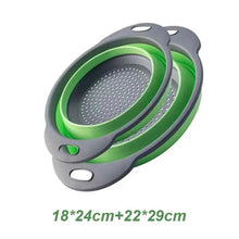 Charger l'image dans la galerie, PASSINO Passoire de cuisine pliable en silicone 2 pièces
